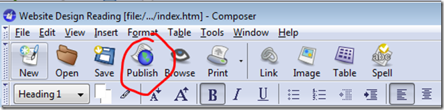 Click the Publish icon Click the Publish icon